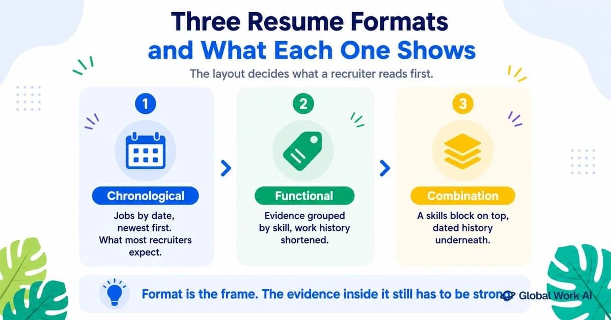 Three resume formats compared