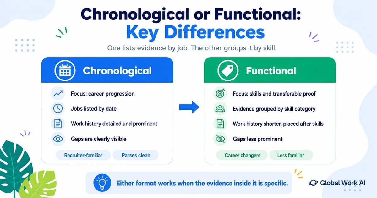 Chronological versus functional resume differences