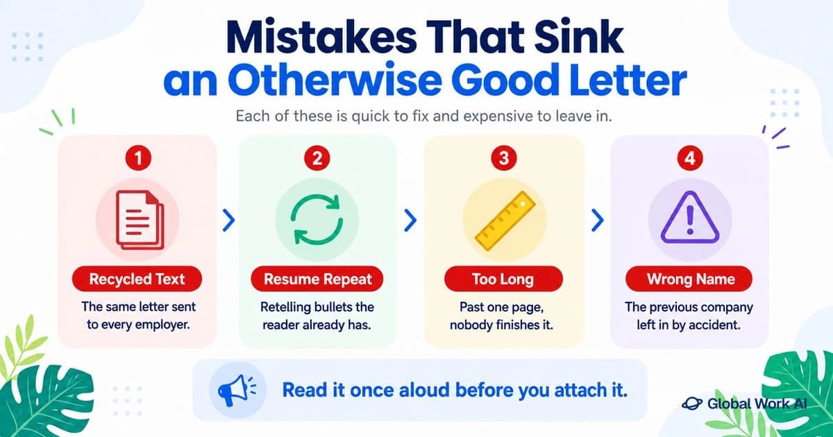 Common cover letter mistakes to avoid