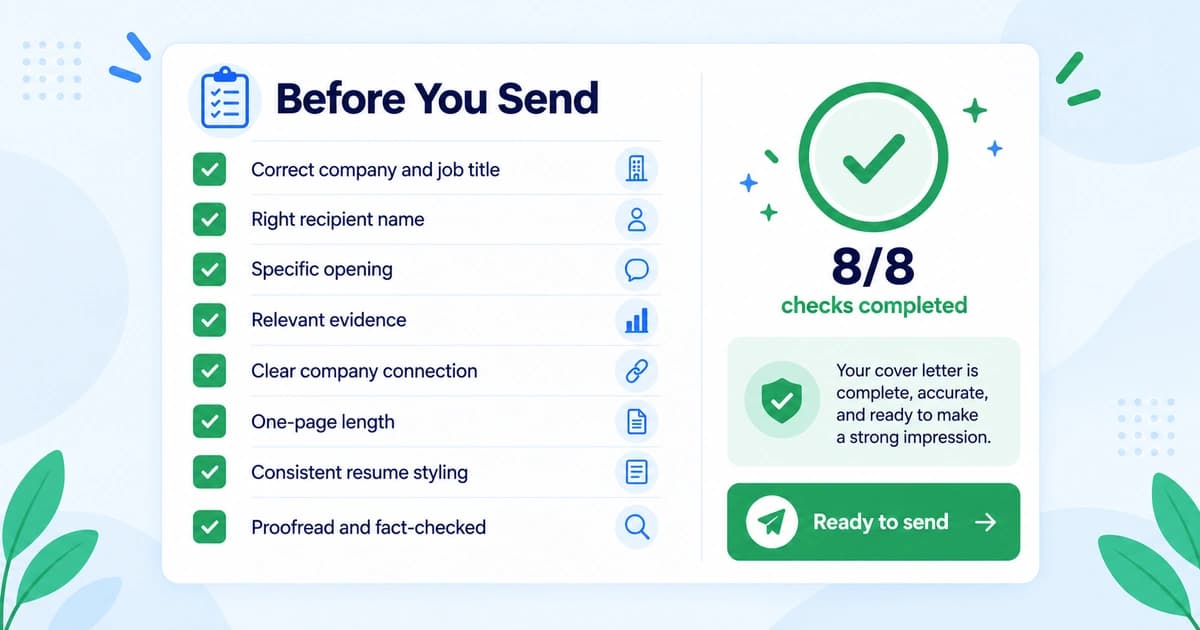 Final cover letter checklist