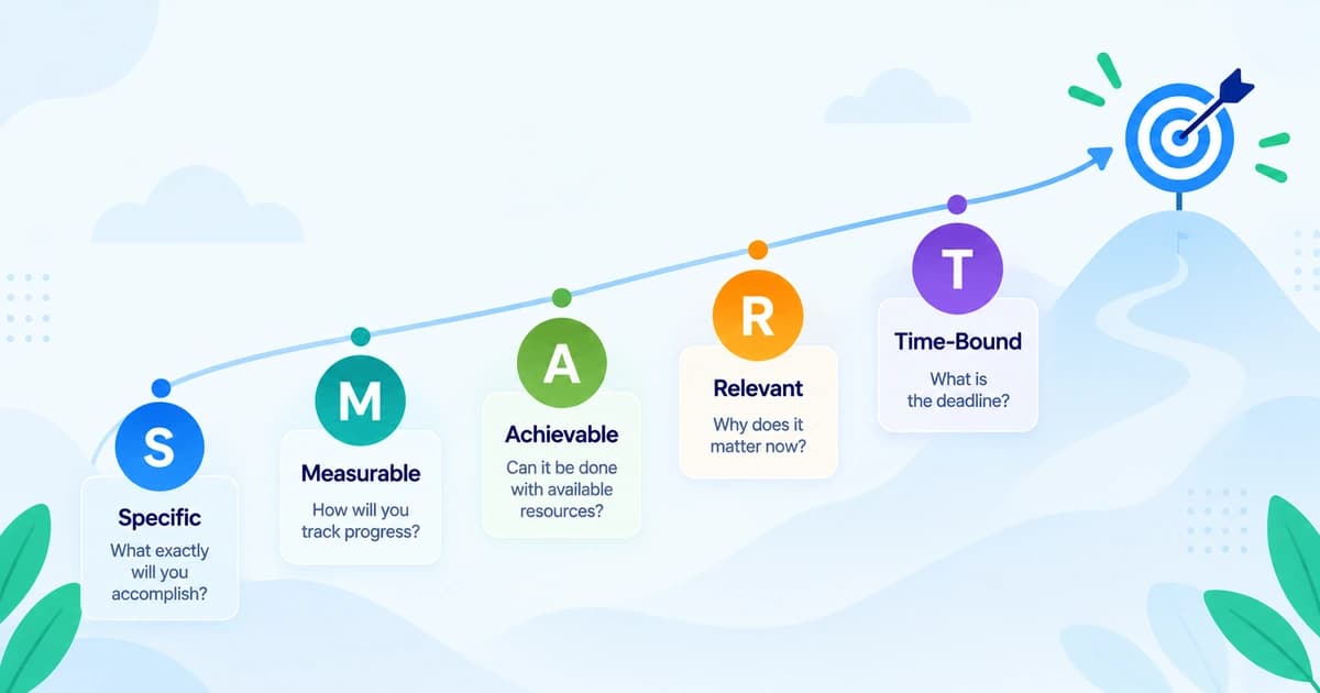 Writing SMART goals as a staged path toward one clear target