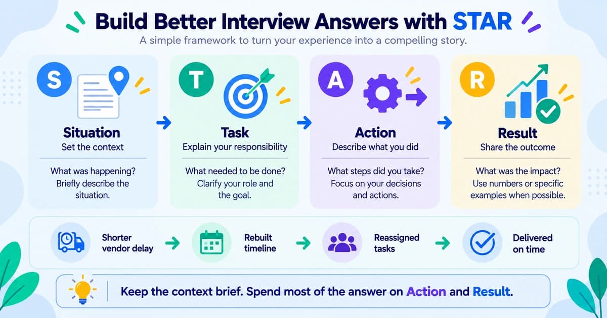 STAR method framework for interview answers