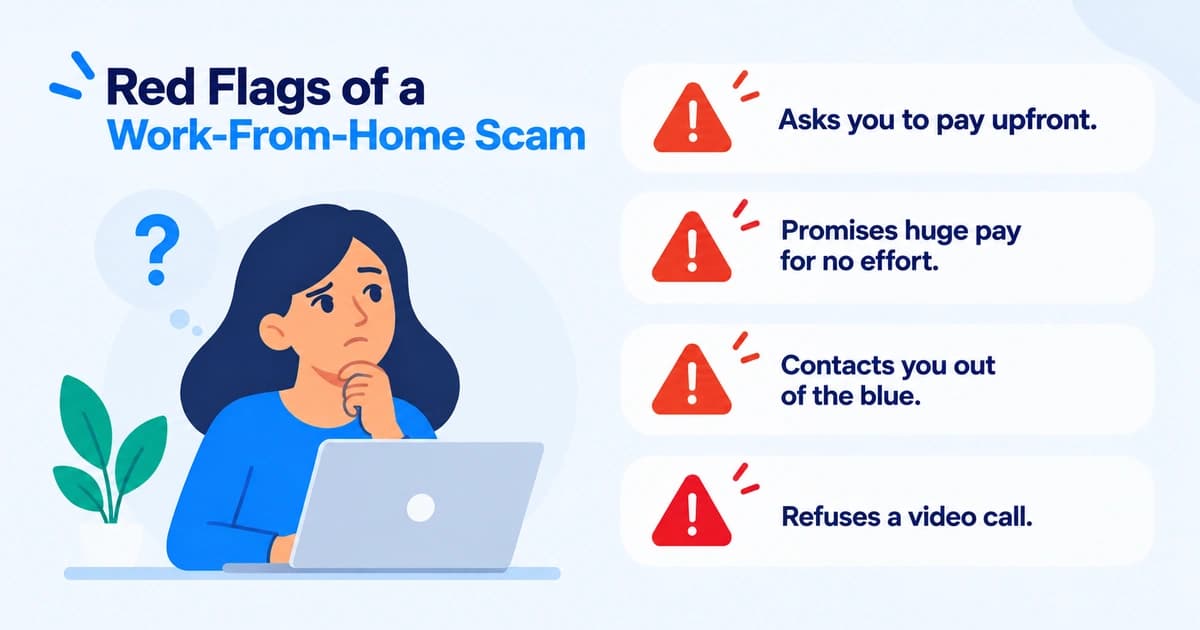 work from home scam red flags