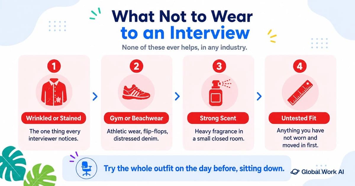 What to avoid wearing to an interview
